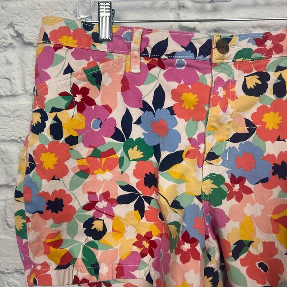 John's Bay Floral Shorts Women Size 16 - Picture 2 of 7